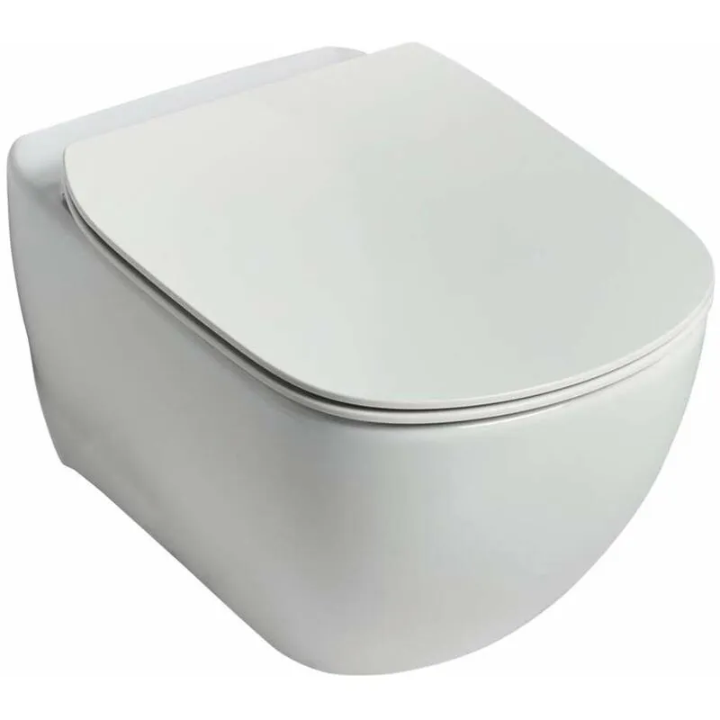 Tesi - wc sospeso con copriwater, AquaBlade, bianco T354701 - 