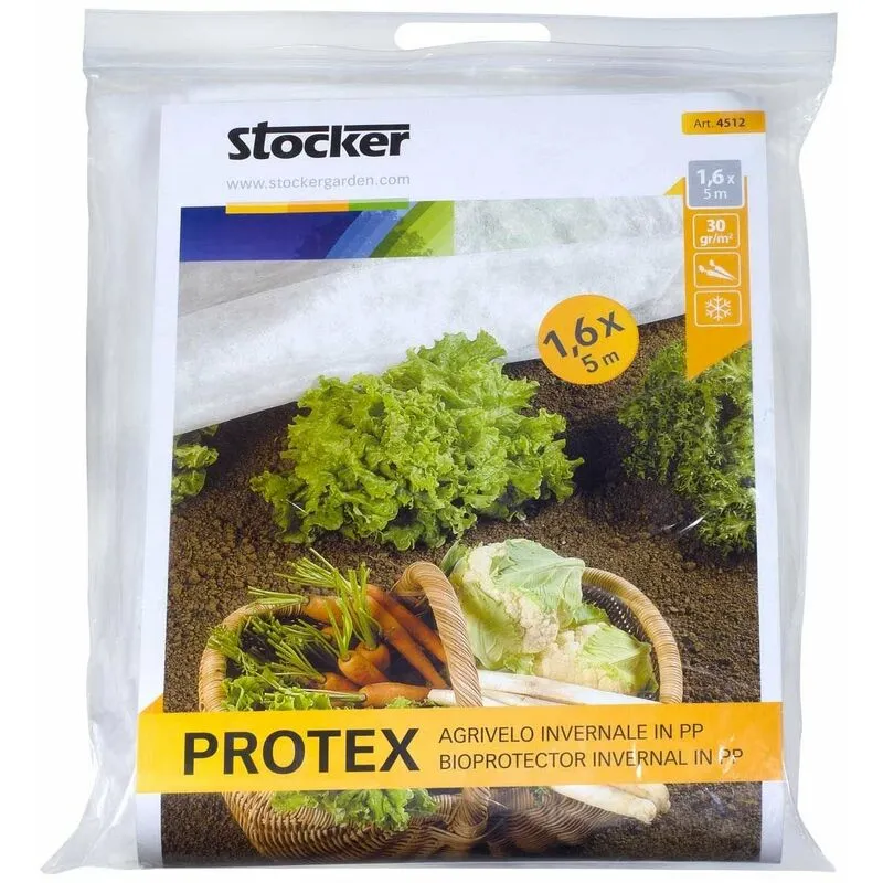 Stocker - Protex tessuto non tessuto invernale bianco 1,60 x 5 m 30 gr