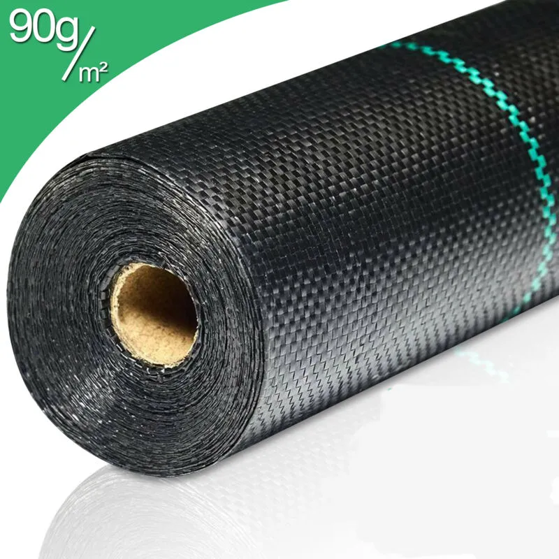 Hengda Tessuto per pacciamatura L.10M. Tessuto per pacciamatura diserbo 90g/m². resistente ai raggi uv. Tessuto per diserbo - 100x1000cm