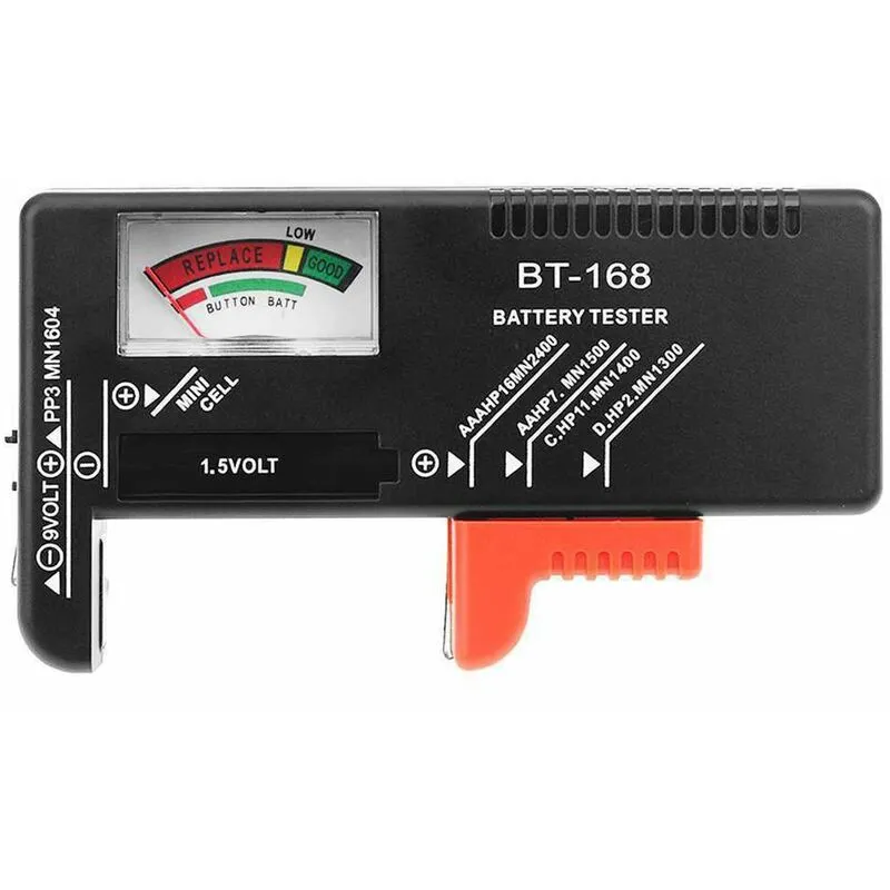  - Tester Controllo Carica Batteria Pile aa aaa c d 9V 1.5V Bottone BT-168