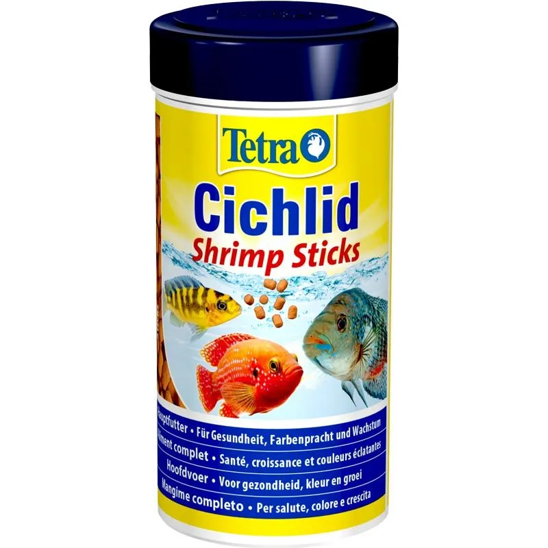 Cichlid Shrimp Sticks 250ml - Mangime per Pesci con Dieta Carnivora - 