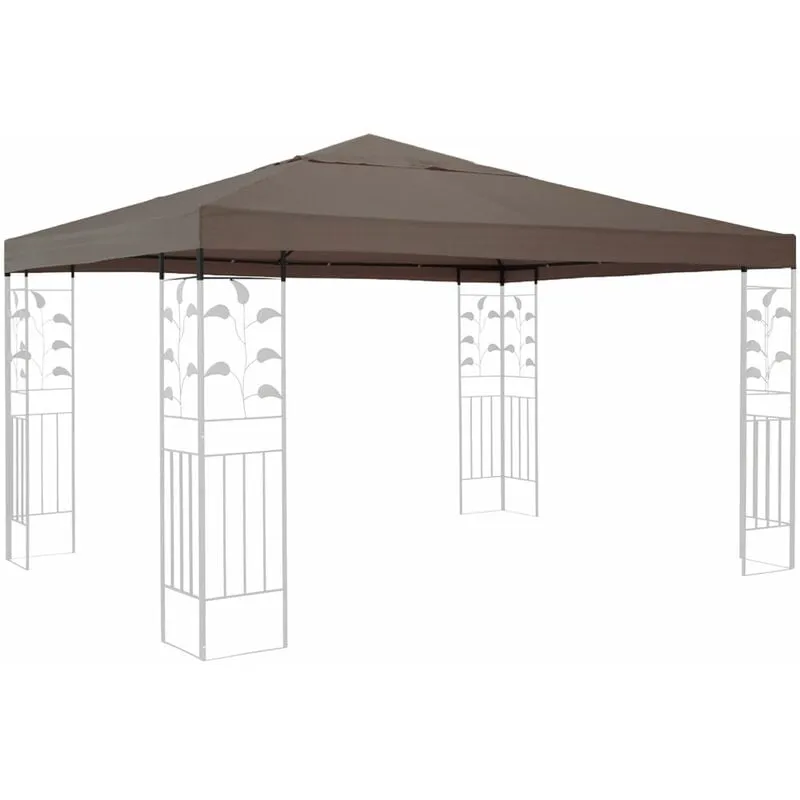 Tetto di ricambio per gazebo 3x3m marrone-grigio