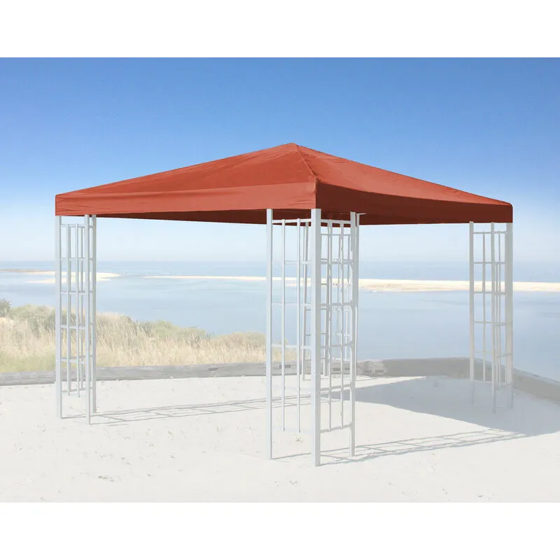 Tetto di ricambio per Gazebo Rank 3x3m Rosso-arancio