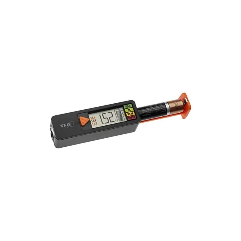  - Dostmann Batterie 98.1126.01, per batterie (aaa,aa,c,d), a bottone, blocco batteria, indicatore di stato di carica/voltaggio, facile e veloce,