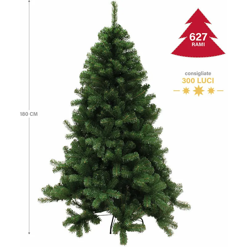 Albero di natale abete verde piccolo con struttura ad incastro da terra e base a croce Tirol Superior