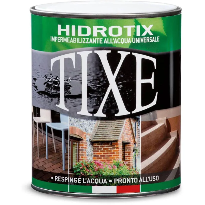 Tixe - Vernice impermeabilizzante trasparente all' acqua universale Hidrotix 1 lt