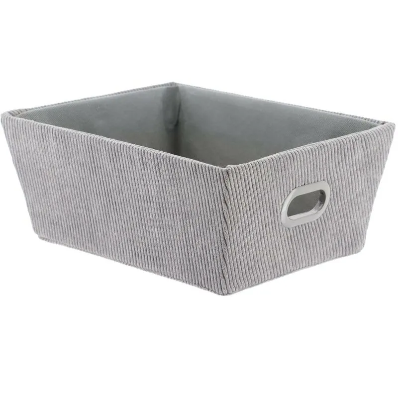 Toilette laterale in velluto l20,5xd26xh10,5 cm - grigio Tendance