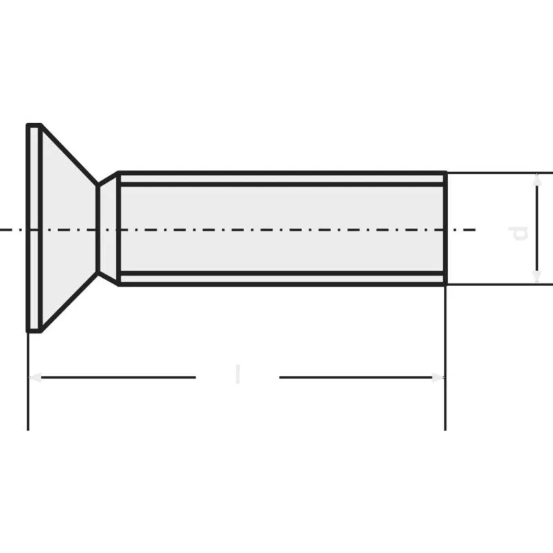 Toolcraft - M36 D965-4.8-A2K 194780 Viti svasate M3 6 mm Taglio din 965 Acciaio zincato 100 pz.