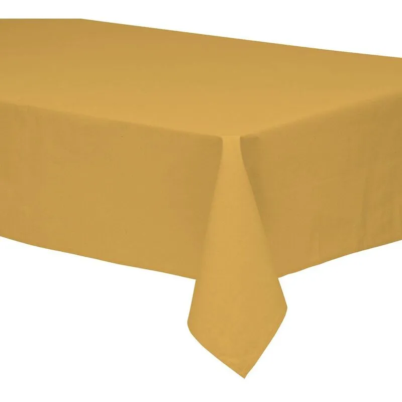 Atmosphera - Tovaglia di cotone giallo senape 250x150cm créateur d'intérieur - Ocra