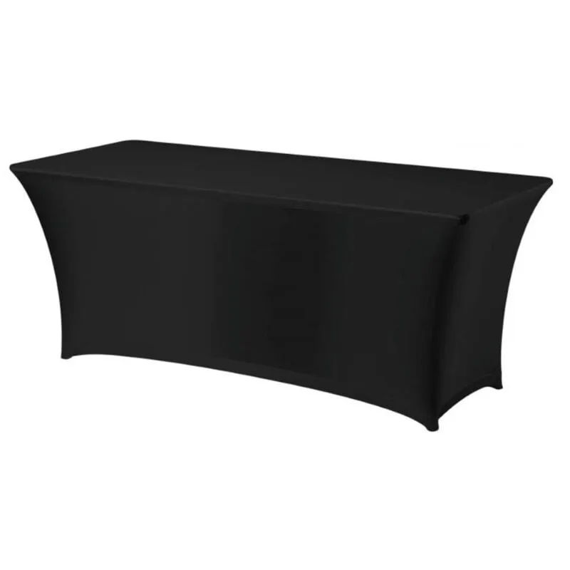 Tovaglia rettangolare senza stiratura 150x760 cm Tessuto Jersey nero - Hendi 814406