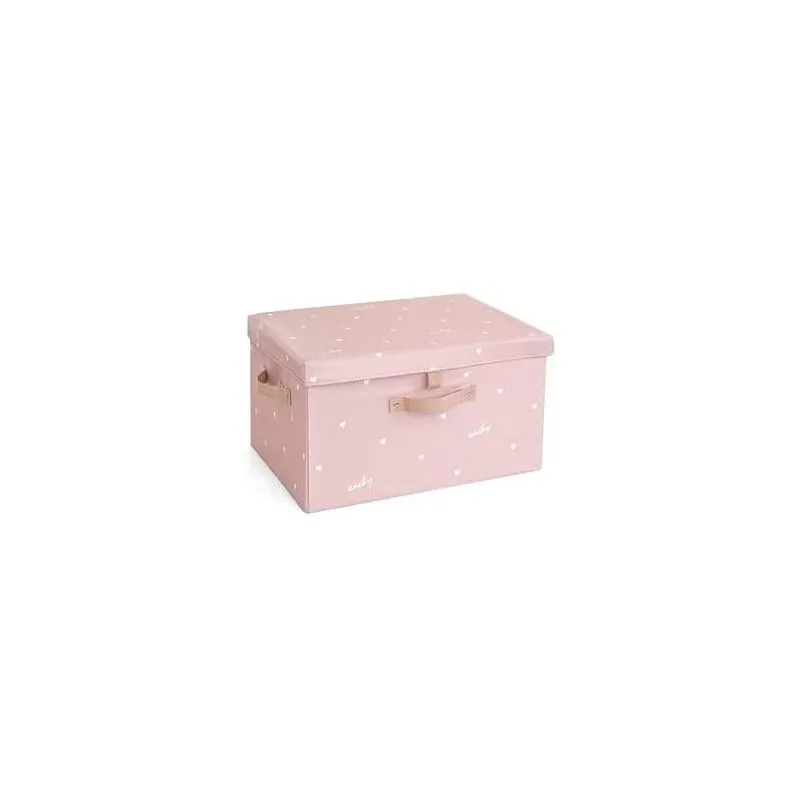 Trade Shop Traesio - Trade Shop - Box Scatola Salvaspazio Armadio Contenitore Porta Oggetti Organizer 40x30x25 Cm Rosa - Rosa