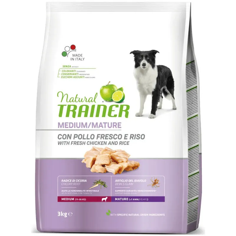 Trainer - Natural Cane Adult Medium/Mature con Pollo e Riso da 3 Kg