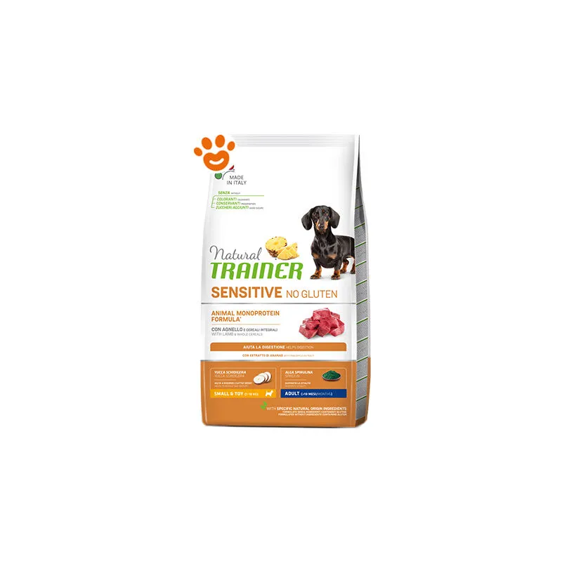 Natural Dog Sensitive No Gluten Adult Small Toy Agnello - Sacco da 800 gr - Trainer