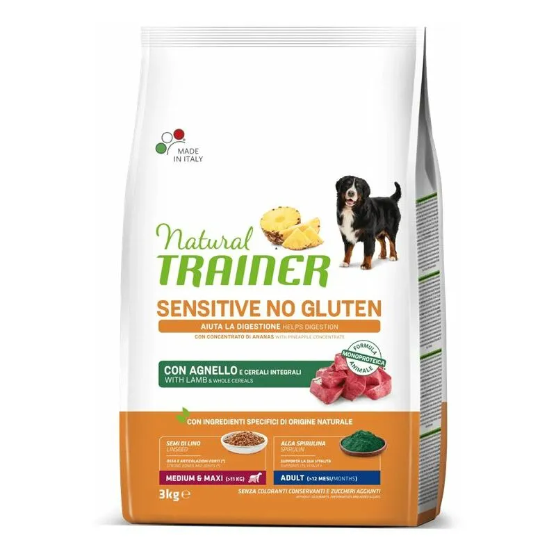 Trainer - dog sensitive no gluten adult medium/maxi agnello 3 kg