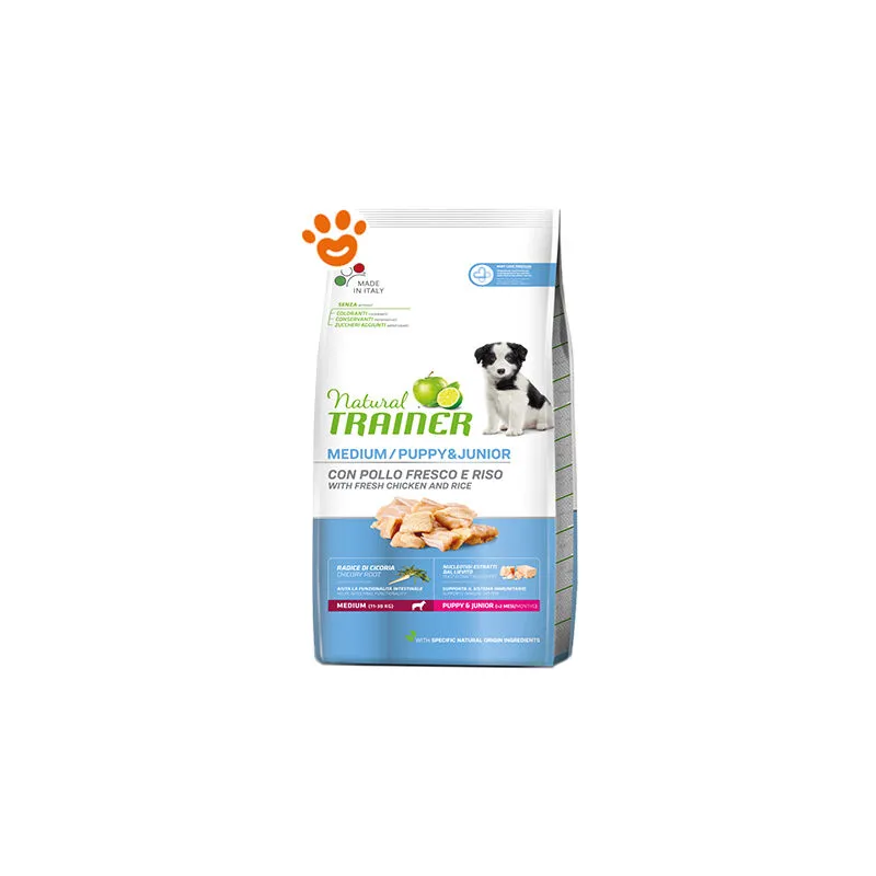 Trainer Natural Dog Puppy Junior Medium Pollo - Sacco da 3 kg