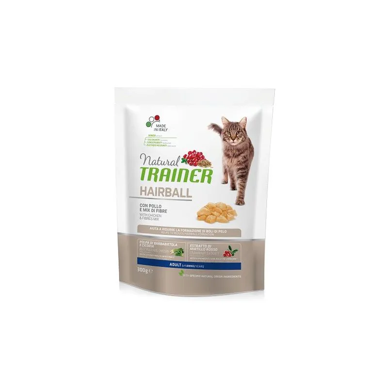 Trainer Natural Hairball Control per Gatto Adult con Pollo 300g