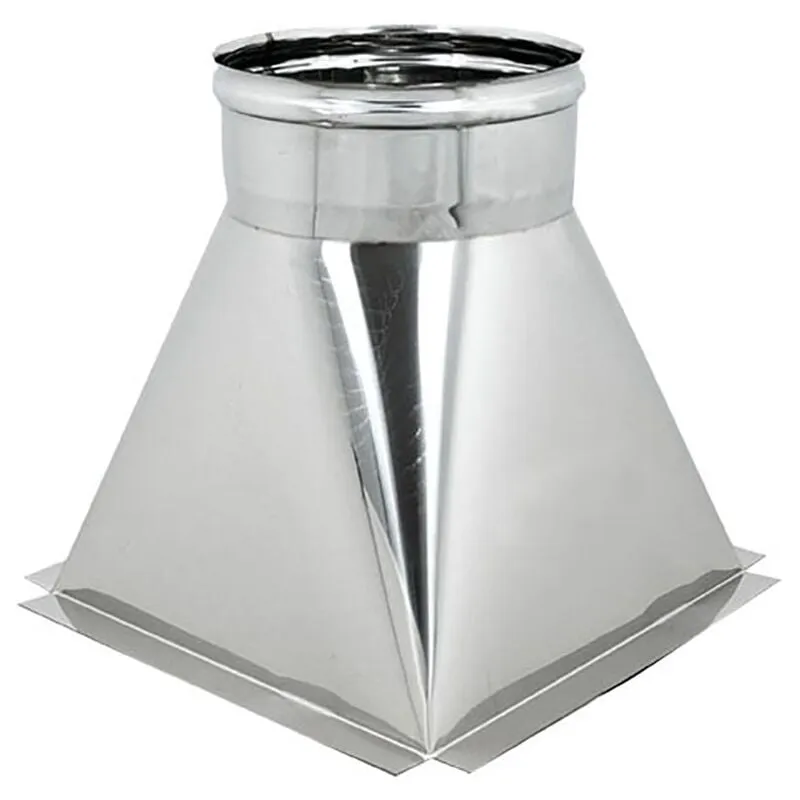 Tramoggia inox 6 decimi aisi 304 con aletta base 20x20cm a innesto f, diametro 160mm