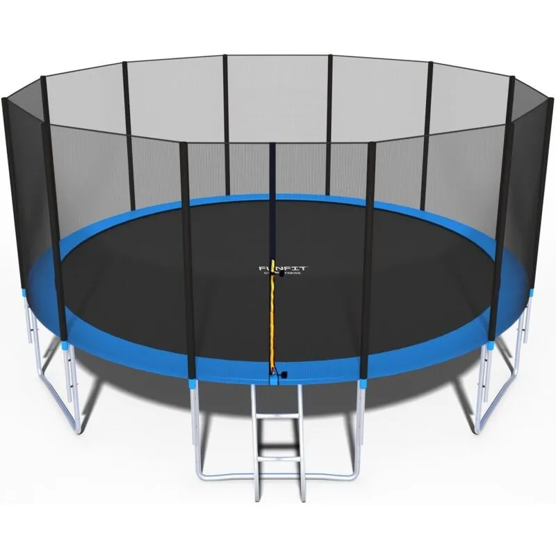 Viking Choice - Trampolino 490 cm - con rete e scaletta - blu - fino a 150 kg