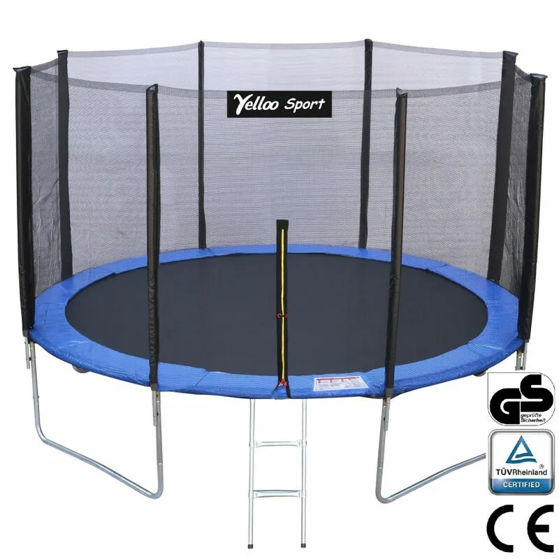 Yelloo - 305 Cm Blu - Trampolino Elastico Tappeto Da Giardino Certificato Ce Tuv Gs