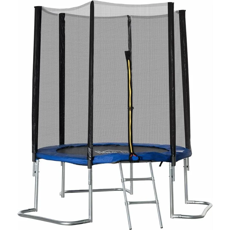 Giordanoshop - Trampolino Tappeto Elastico per Adulti Ø223x230 cm in con Rete di Sicurezza Blu