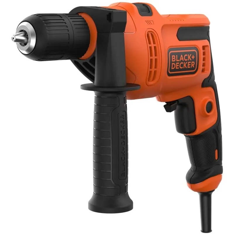 Black&decker - Trapano a percussione a batteria da 500W Black+Decker BEH200K-QS