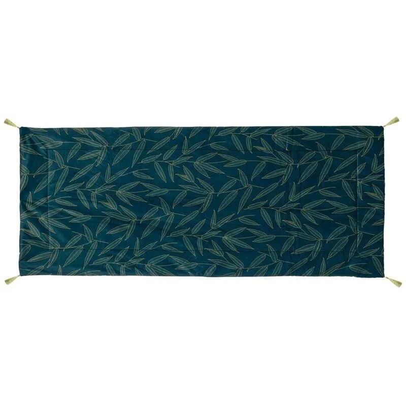 Trapunta in velluto ozie 80x180cm blu anatra Atmosphera créateur d'intérieur - Blu