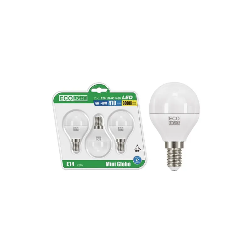 Eco-light - lampadine ecolight led E14M/GL6W C.CF3PZ