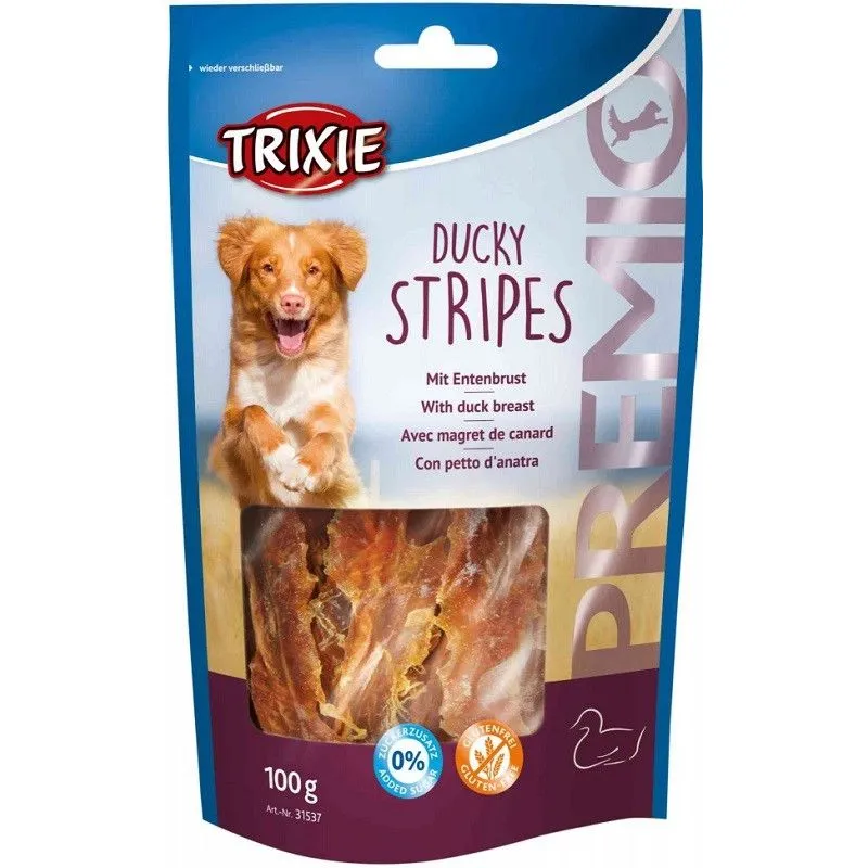 Trixie - Premio Ducky Stripes con Filetti d'Anatra per Cani da 100 gr