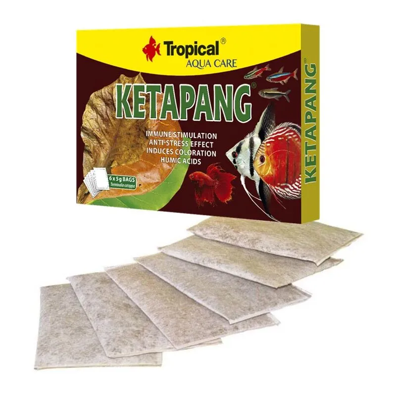  - ketapang Foglie di Terminalia - Prodotto Naturale Multiuso per acquario di acqua dolce - 5 Bustine da 5gr