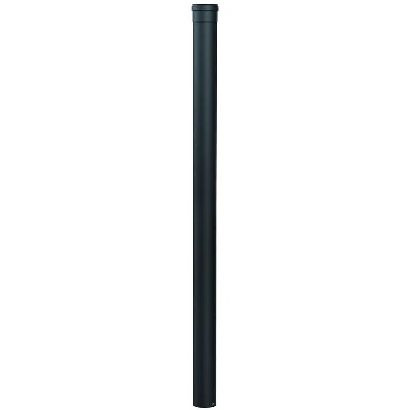 Conti - Tubo 1 m m/f in acciaio nero opaco 80mm Pellet stufa riscaldamento canna fumaria