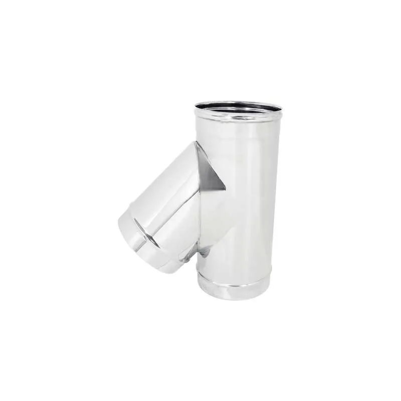 Tubo a tee 135° mmf acciaio inox aisi 304 - Tubi: cm 20