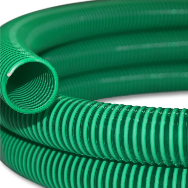 Wiltec Tubo spiralato per aspirazione, verde, da 5 m ø 25mm (1'), per pompe - Made in Europe