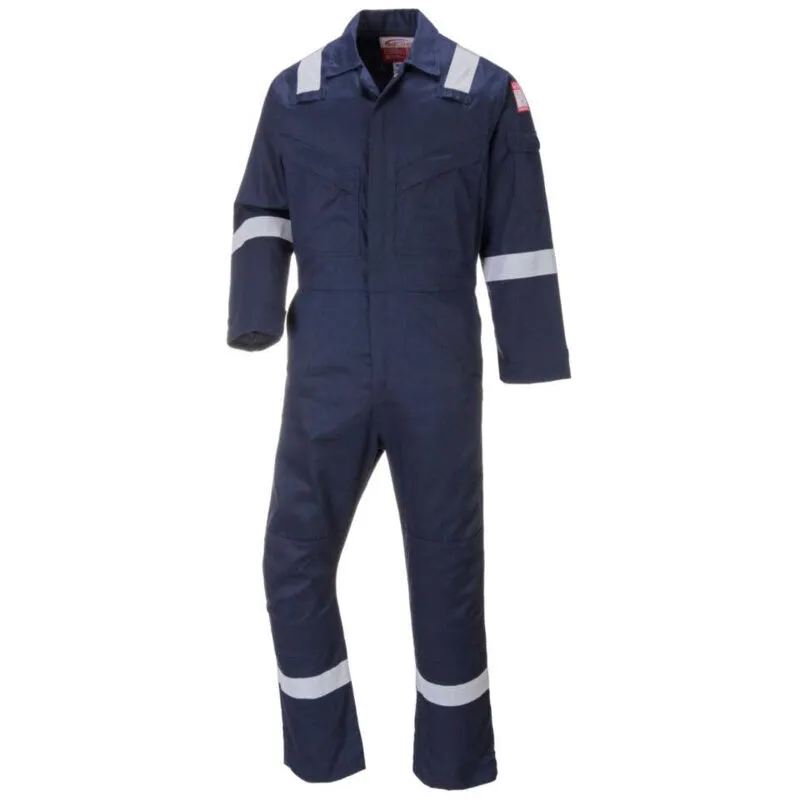 Tuta da lavoro antifiamma e antistatica (Bizflame Plus) - Blu Navy