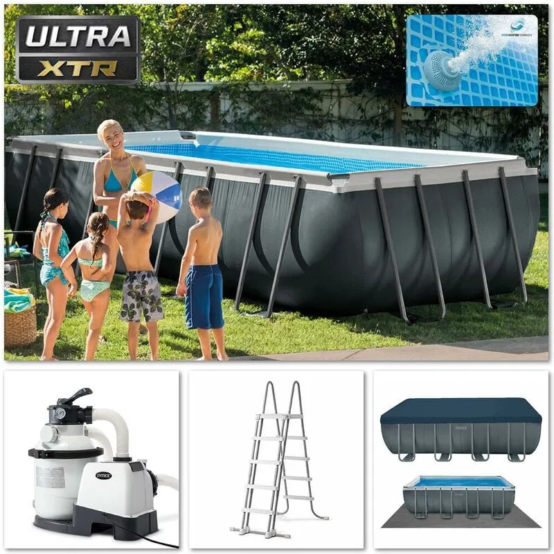 26356 Piscina Ultra xtr Frame Rettangolare 549x274x132cm, Pompa, Scaletta - 