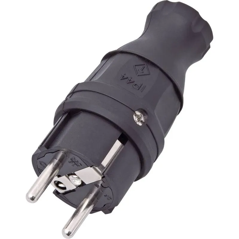 InterBär 9003-004.01 Spina di sicurezza Gomma 230 v Nero IP44