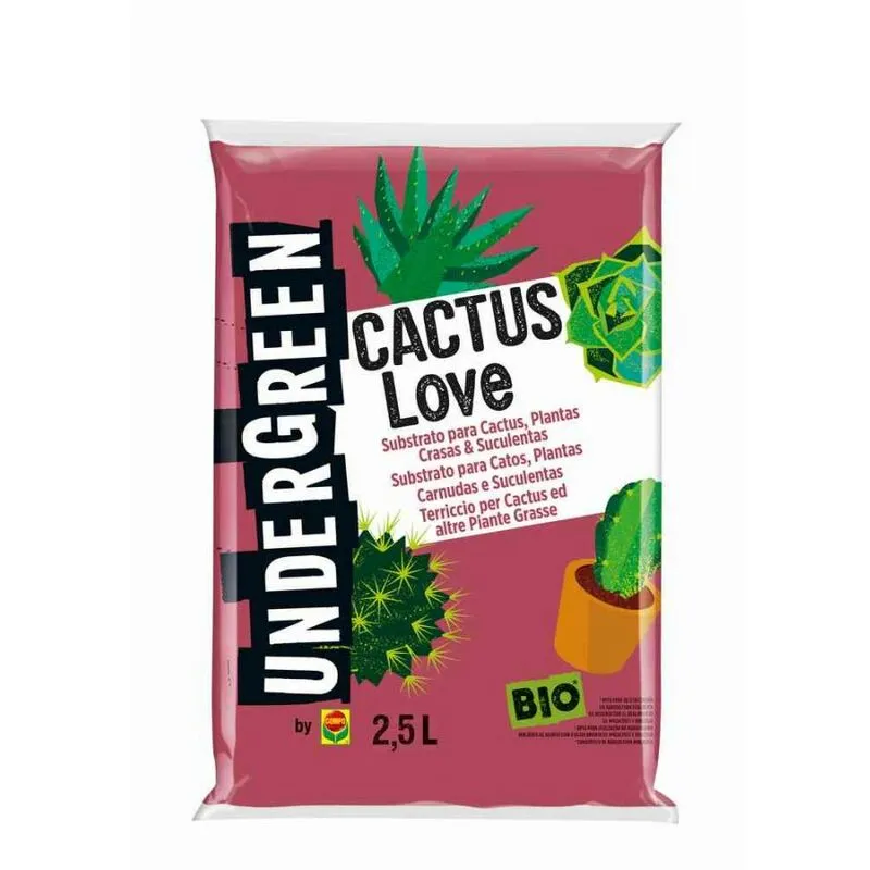 Terriccio per piante carnivore cactus love undergreen 2,5 litri - 