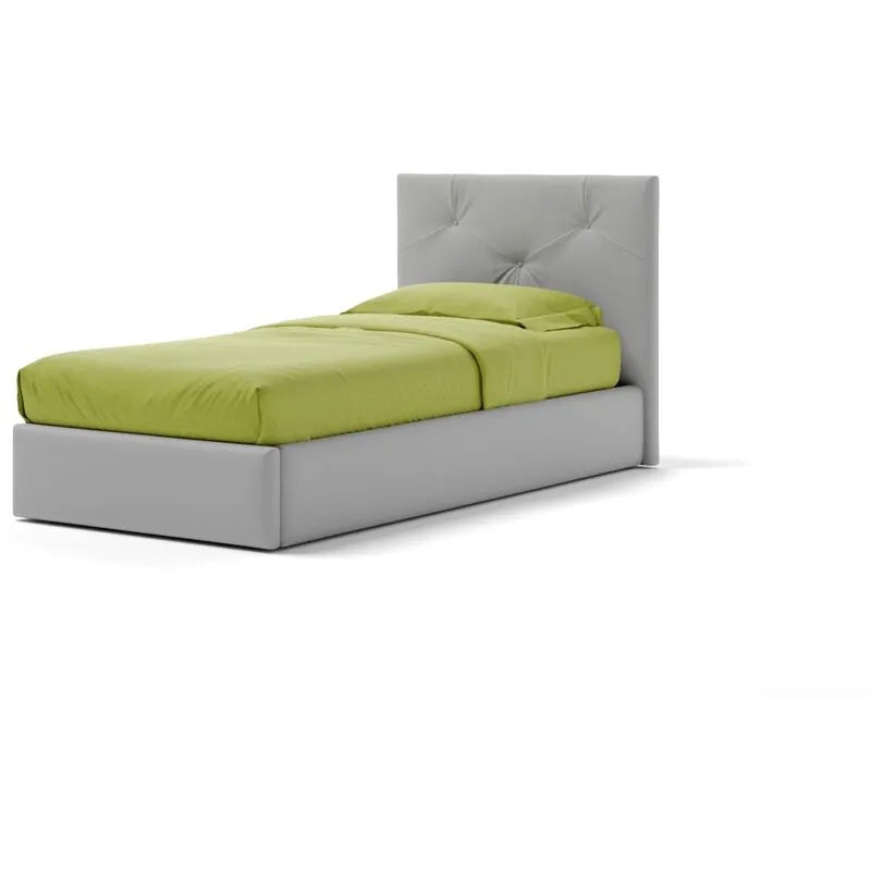 Letto Contenitore Made In Italy Cangù up singolo similpelle grigio