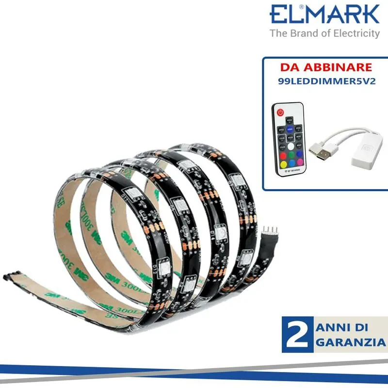 Elmark - led strip 5050 rgb bobina da 3MT per controller usb