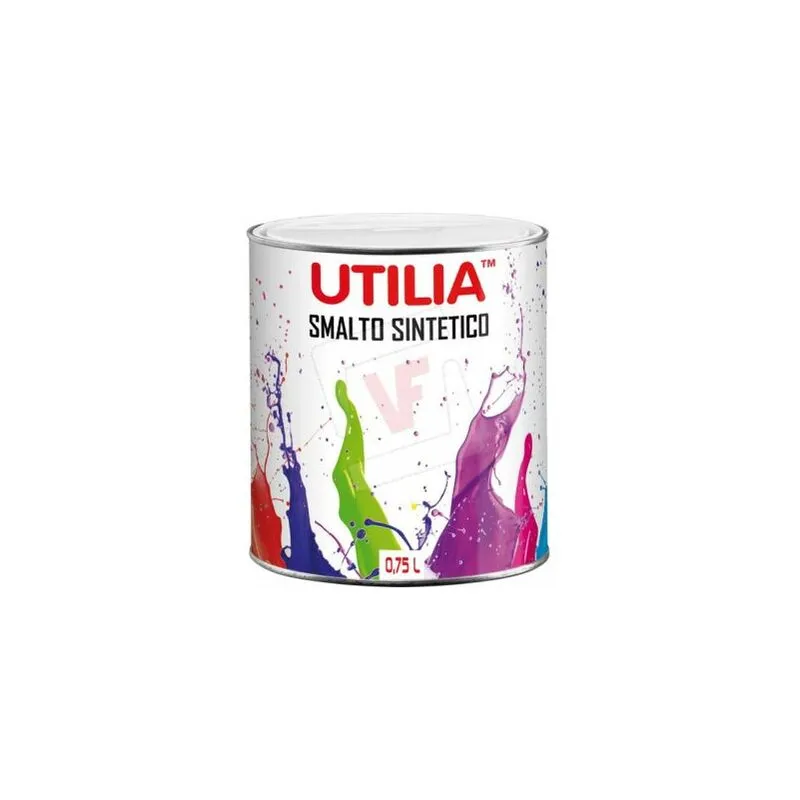 Idroweb - Utilia smalto sintetico ml. 750 Nero lucido 6 pz