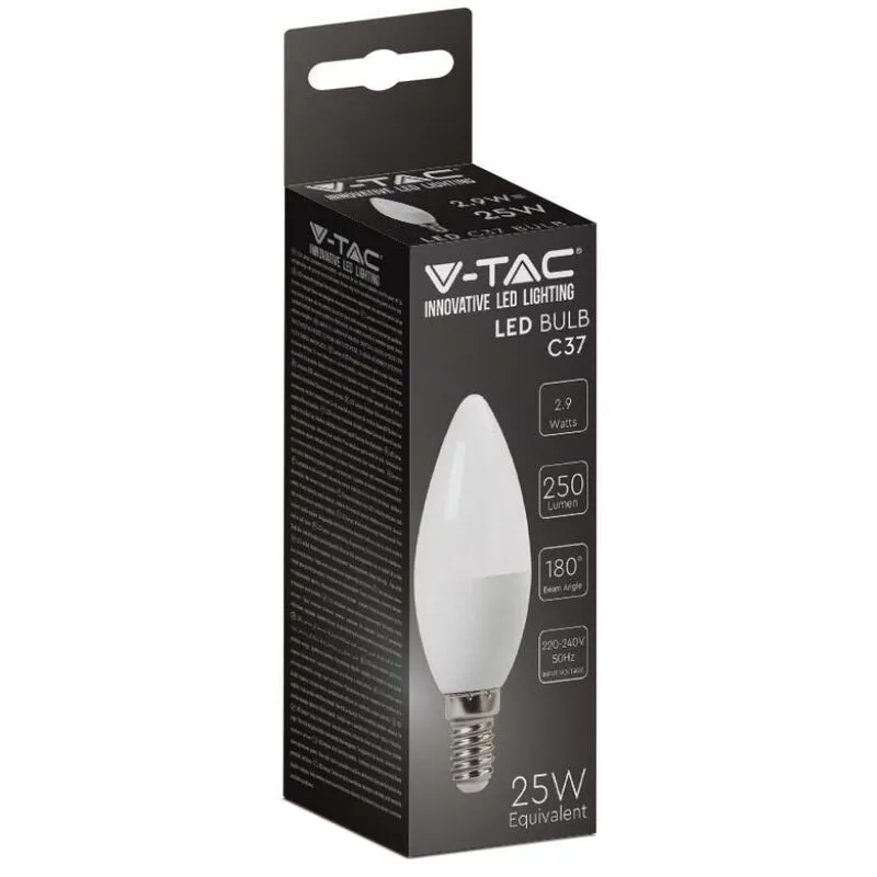 V-tac - VT-2323 Lampadina led candela smd 2.9W E14 bianco freddo 6500K sku 2986