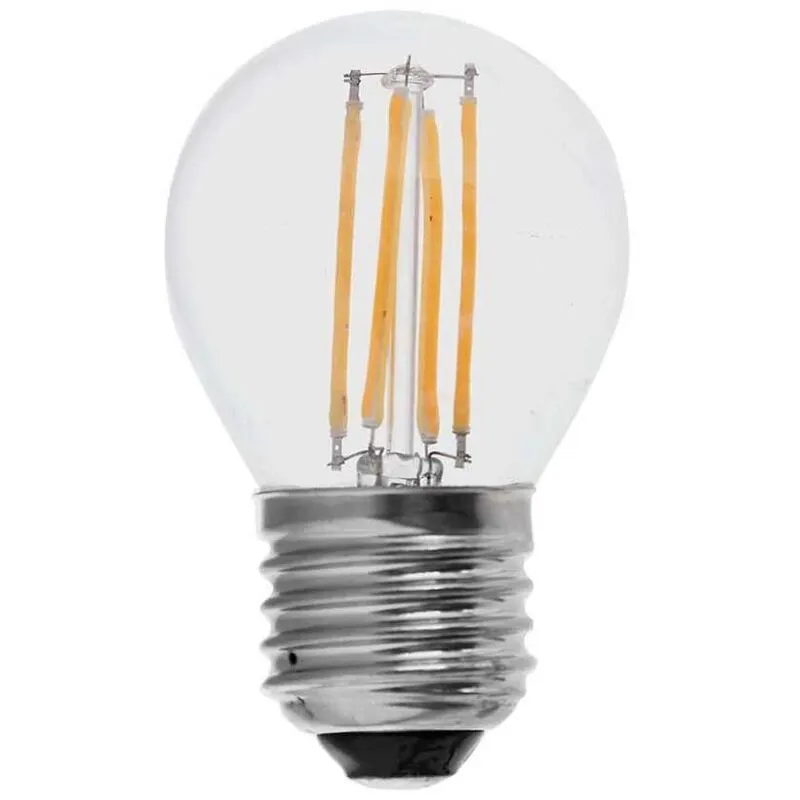 V-tac - VT-1980 Lampadina led sfera 4W trasparente filamento E27 G45 luce bianco caldo 3000K - 214306