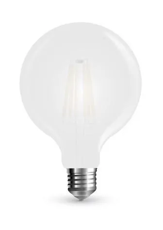 VT-2067 Lampadina Bulbo G125 filamento Vetro Smerigliato 7W E27 - 7189 Bianco caldo 2700k - V-tac