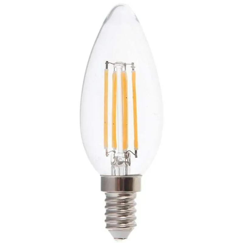 V-tac - VT-2127 lampadina led candela E14 6W 100LM/W a filamento luce bianco freddo 6500K - sku 217425