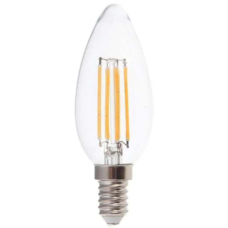 V-tac - VT-2127 lampadina led candela E14 6W 100LM/W a filamento luce bianco caldo 3000K - sku 217423