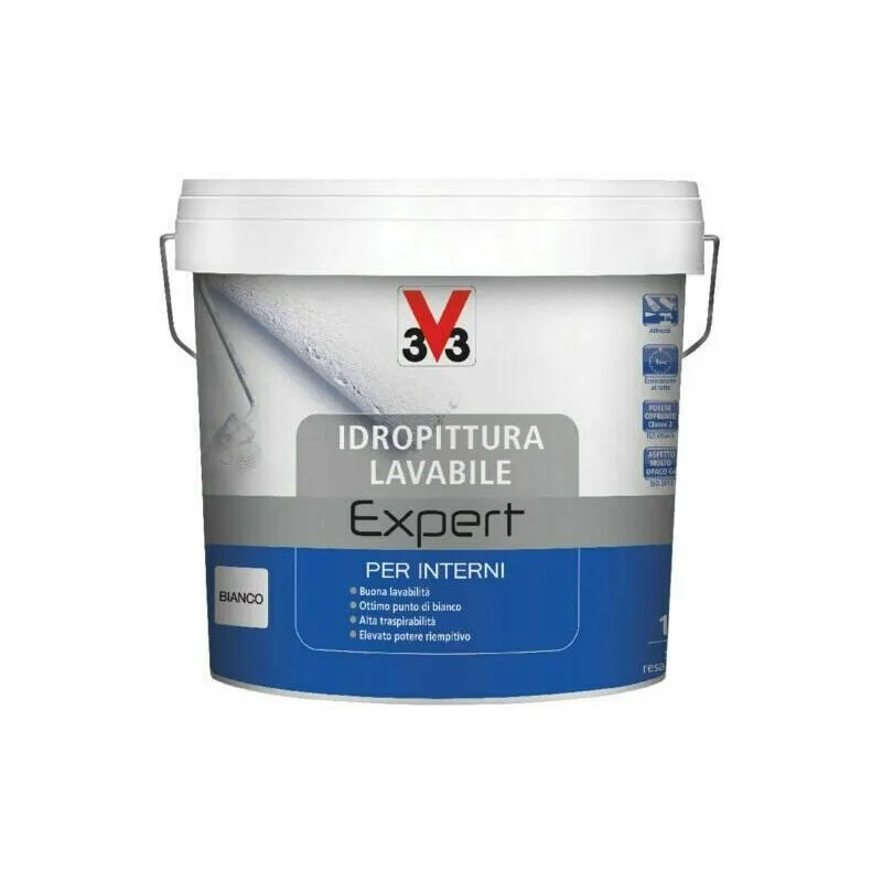  Idropittura Lavabile Expert per Interno Pittura Universale Coprente Bianca