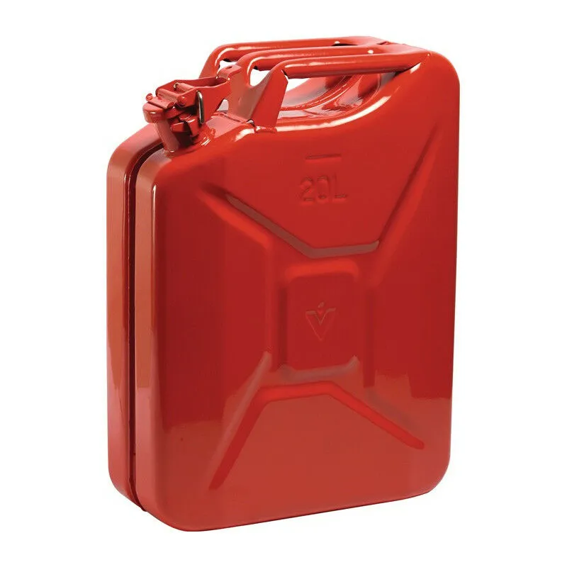  - Tanica carburante 20l rosso fuoco ral 3000 lamiera d'acciaio L345xP165xH470mm valpro