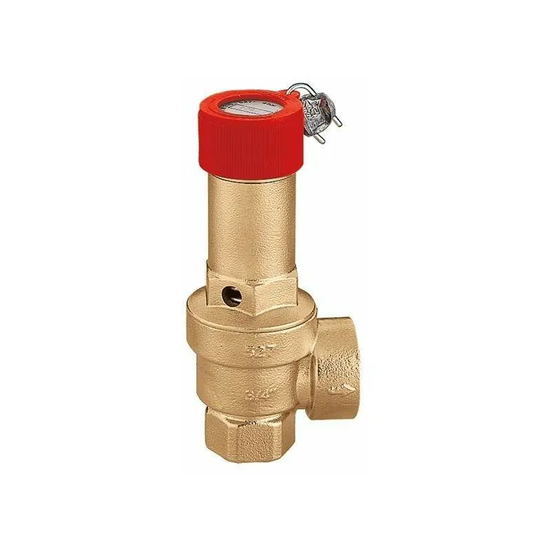 Valvola di sicurezza certificata e tarata a banco inail Caleffi 527 1 1/4' x 1 1/2' - 2,7 bar