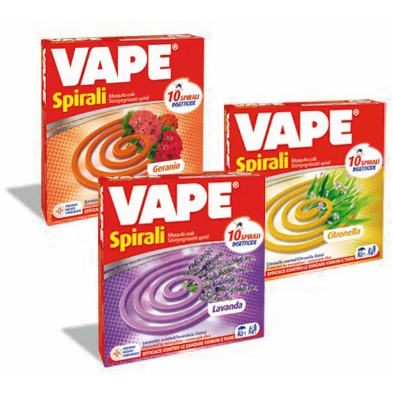 Tuttacasa - Vape spirali profumate pz10 spiralette antizanzare per eserno