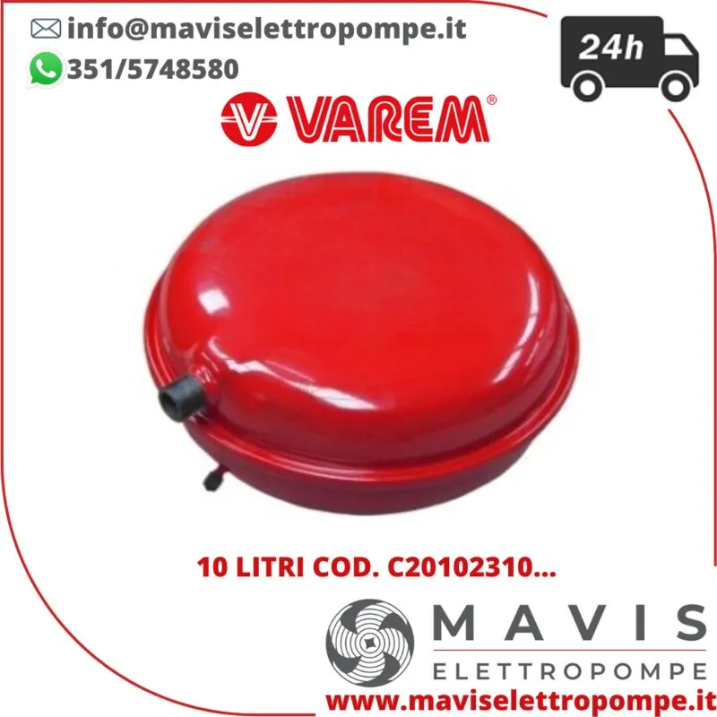 Varem - vaso di espansione x riscald. lt 10 - 325x136 cod. C20102310...