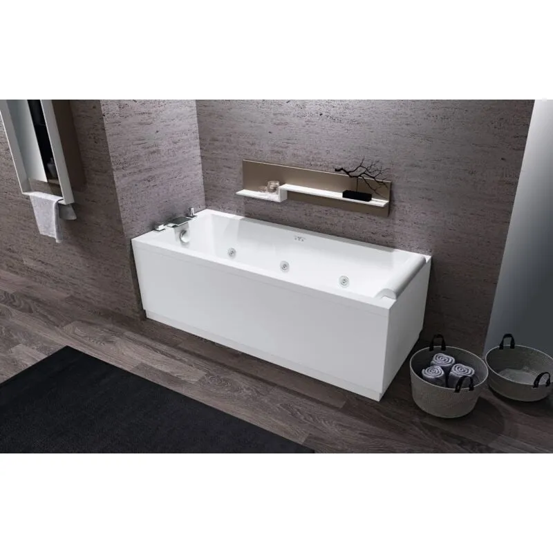 Novellini - calos 2.0 vasca rettangolare da bagno disponibile in varie misure e versioni